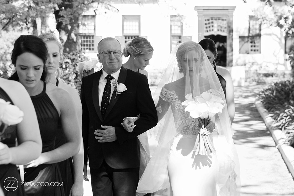 Bride Walking Down the Aisle with Father