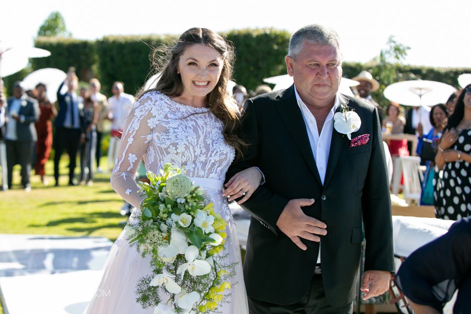 Father and Bride at Cavalli Wedding
